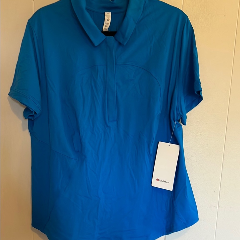 lululemon athletica women’s Blue Polo Shirt